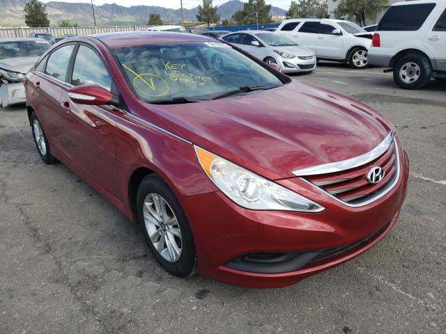 5NPEB4AC9EH894008 - 2014 HYUNDAI SONATA GLS RED photo 1