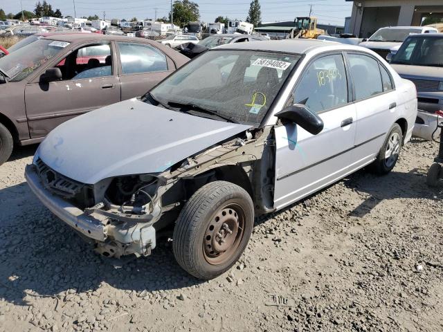 1HGES16354L008253 - 2004 HONDA CIVIC DX V SILVER photo 2