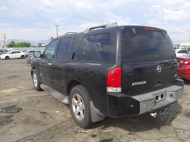 5N1AA08A46N710279 - 2006 NISSAN ARMADA SE BLACK photo 3