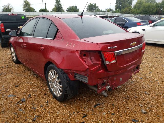 1G1PJ5SC9C7226512 - 2012 CHEVROLET CRUZE RED photo 3