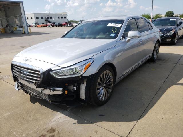 KMHG34JA1JU037701 - 2018 GENESIS G90 PREMIU SILVER photo 2