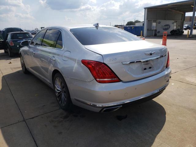 KMHG34JA1JU037701 - 2018 GENESIS G90 PREMIU SILVER photo 3