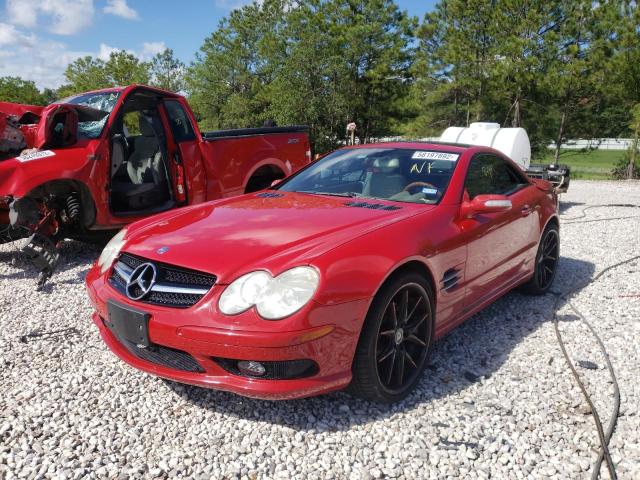 WDBSK75F64F081130 - 2004 MERCEDES-BENZ SL 500 RED photo 2