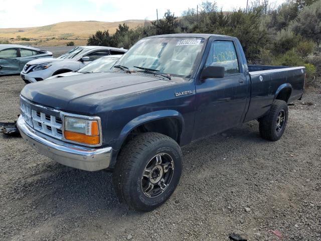 1B7GG26X4NS580522 - 1992 DODGE DAKOTA BLUE photo 2