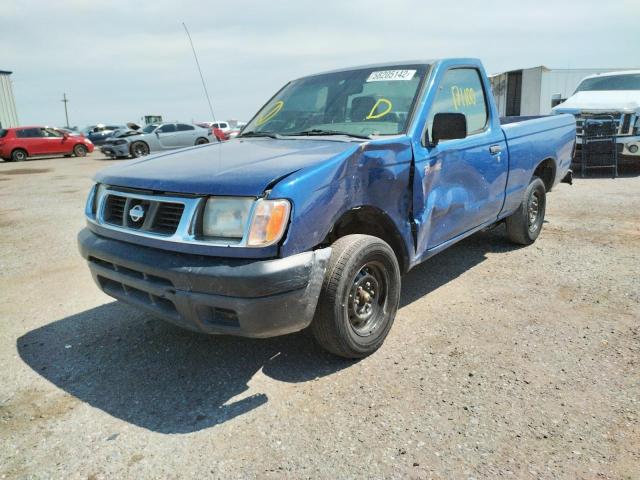 1N6DD21S1WC383159 - 1998 NISSAN FRONTIER X BLUE photo 2