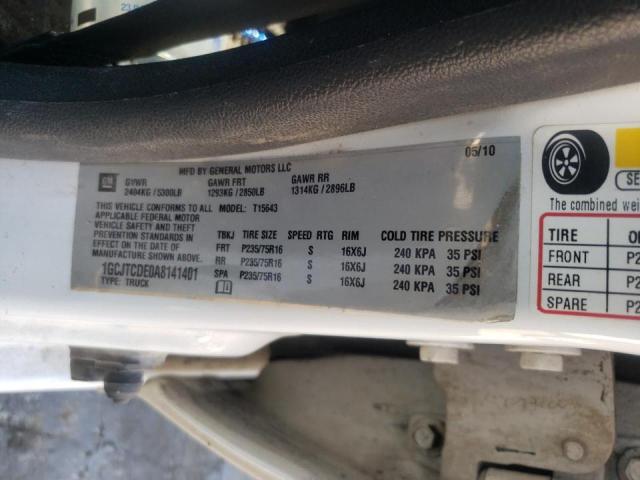 1GCJTCDE0A8141401 - 2010 CHEVROLET COLORADO L WHITE photo 10