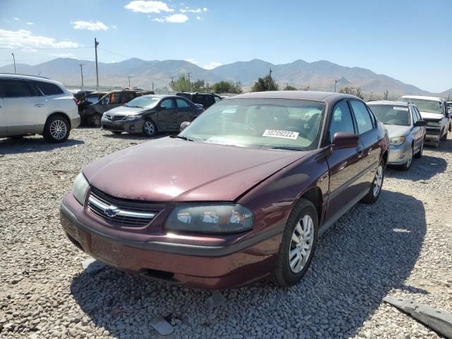 2G1WF52E349144791 - 2004 CHEVROLET IMPALA BURGUNDY photo 2