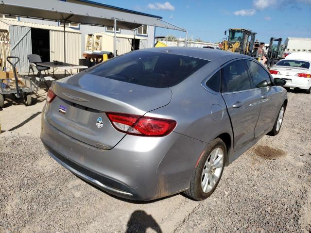 1C3CCCAB0GN131792 - 2016 CHRYSLER 200 LIMITE SILVER photo 4