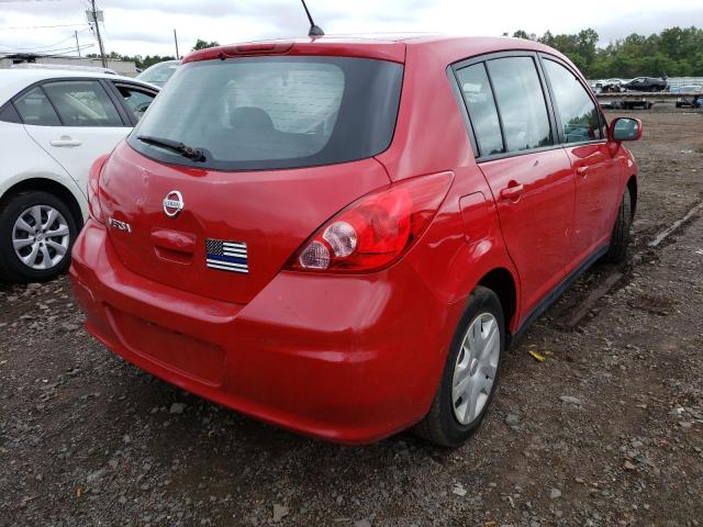 3N1BC1CPXAL448669 - 2010 NISSAN VERSA RED photo 4