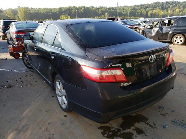 4T1BE46K47U052207 - 2007 TOYOTA CAMRY CE BLACK photo 3