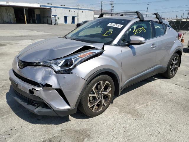 JTNKHMBX2K1061703 - 2019 TOYOTA C-HR XLE SILVER photo 2