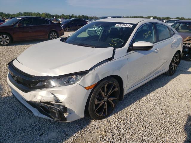 19XFC2F8XKE019370 - 2019 HONDA CIVIC SPOR WHITE photo 2