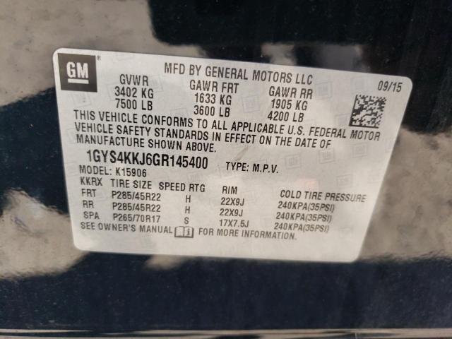 1GYS4KKJ6GR145400 - 2016 CADILLAC ESCALADE ESV PLATINUM  ფოტო 10