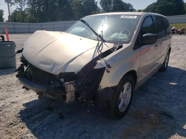 2C4RDGBG0DR694814 - 2013 DODGE GRAND CARA TAN photo 2