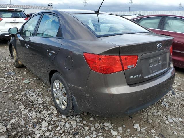 KNAFU4A21D5730608 - 2013 KIA FORTE EX BROWN photo 3