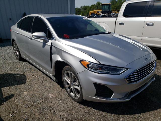 3FA6P0CD1KR183079 - 2019 FORD FUSION SEL SILVER photo 1