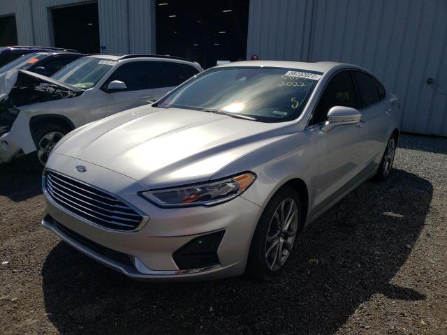 3FA6P0CD1KR183079 - 2019 FORD FUSION SEL SILVER photo 2