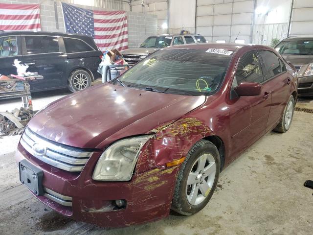3FAHP07Z17R281308 - 2007 FORD FUSION RED photo 2