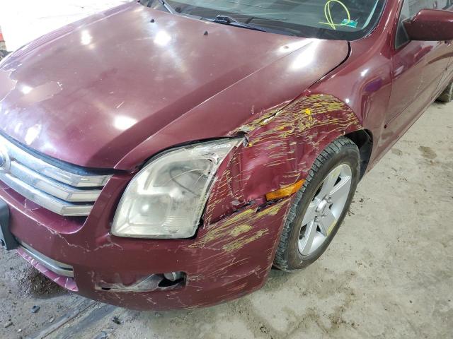 3FAHP07Z17R281308 - 2007 FORD FUSION RED photo 9