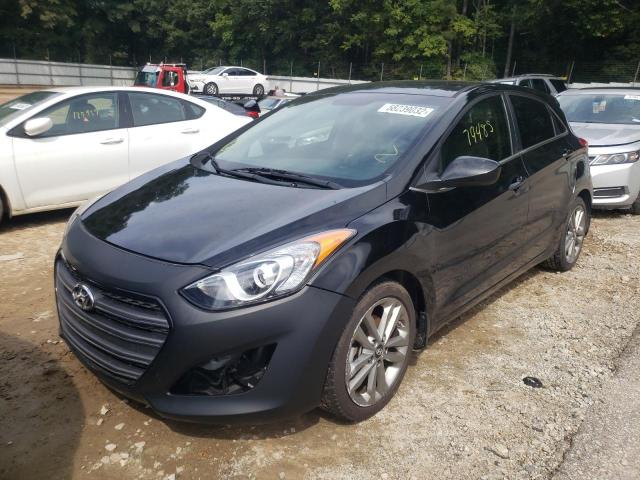 KMHD35LH1HU349966 - 2017 HYUNDAI ELANTRA GT BLACK photo 2