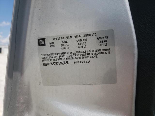 2G2WP552571160665 - 2007 PONTIAC GRAND PRIX Күміс фото 10