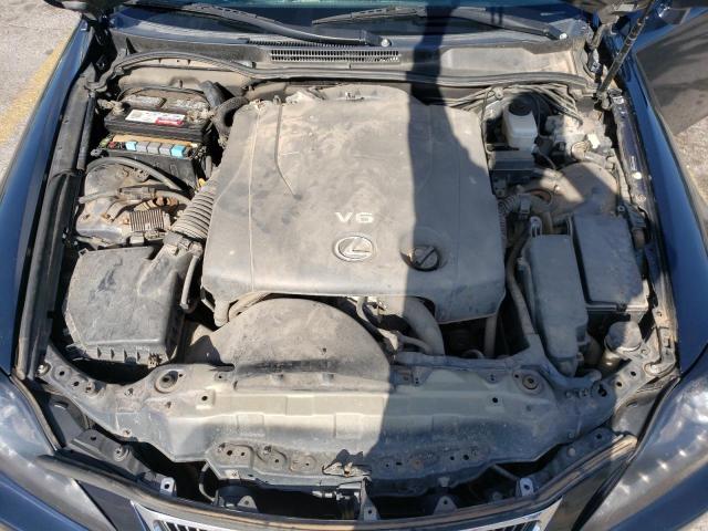 JTHCK262172013820 - 2007 LEXUS IS 250 BLUE photo 7