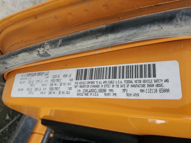 1C4AJWAGXCL168280 - 2012 JEEP WRANGLER S ORANGE photo 10