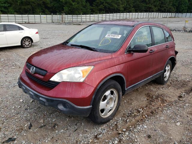 JHLRE38397C033695 - 2007 HONDA CR-V LX RED photo 2