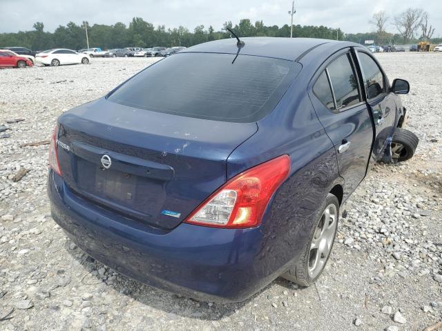 3N1CN7AP4EL839701 - 2014 NISSAN VERSA S BLUE photo 4