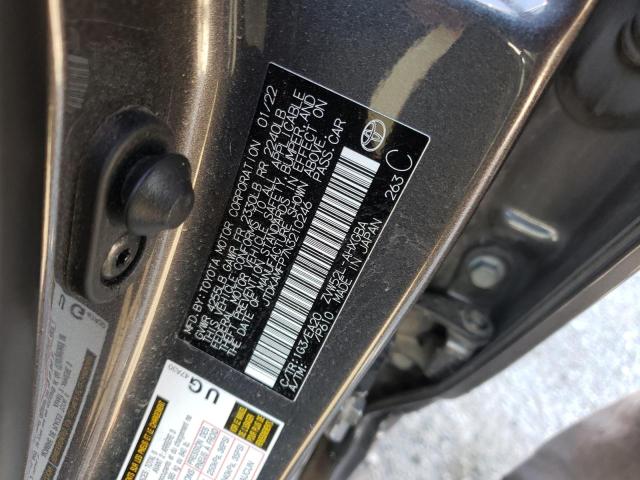 JTDKAMFP7N3210246 - 2022 TOYOTA PRIUS PRIM GRAY photo 10