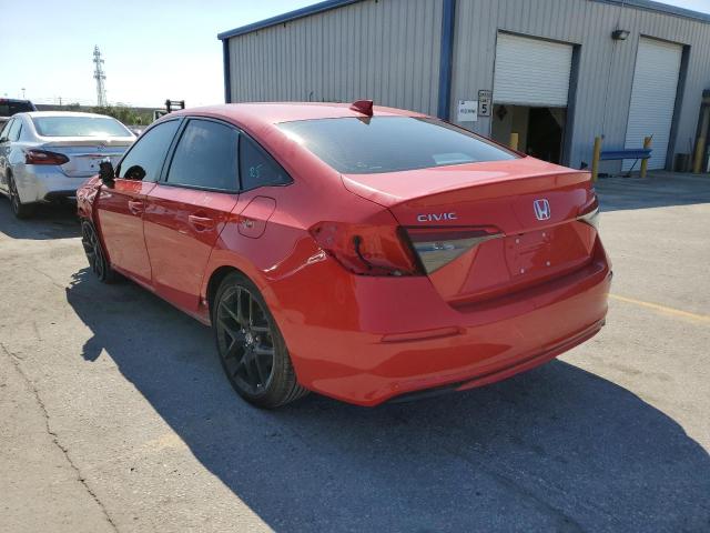 2HGFE2F57NH556028 - 2022 HONDA CIVIC SPOR RED photo 3