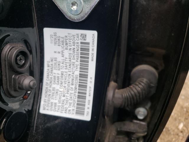 2HGFC2F80MH522883 - 2021 HONDA CIVIC SPOR BLACK photo 10