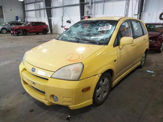 JS2RC41H935209096 - 2003 SUZUKI AERIO SX YELLOW photo 2