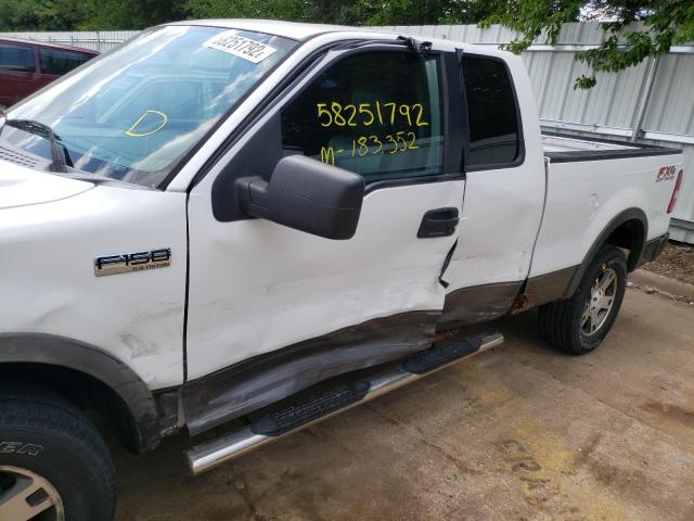 1FTPX14515NA09645 - 2005 FORD F-150 WHITE photo 9