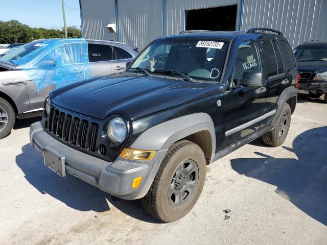 1J4GL48K37W647870 - 2007 JEEP LIBERTY SP BLACK photo 2