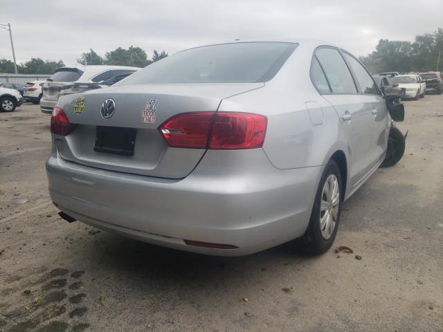 3VW2K7AJ3DM309531 - 2013 VOLKSWAGEN JETTA BASE SILVER photo 4