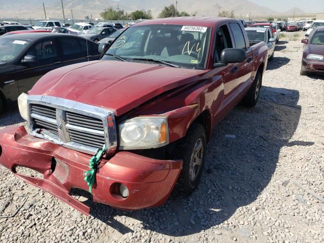 1D7HE48P17S261140 - 2007 DODGE DAKOTA QUA RED photo 2