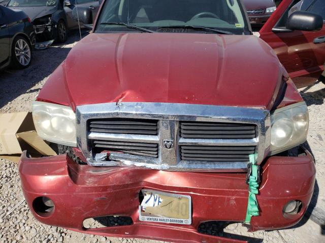 1D7HE48P17S261140 - 2007 DODGE DAKOTA QUA RED photo 7