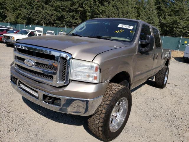 1FTWW31P05EC81698 - 2005 FORD F350 SRW S TAN photo 2