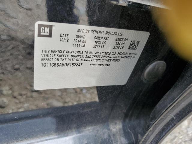 1G11C5SA6DF182247 - 2013 CHEVROLET MALIBU 1LT BLACK photo 10