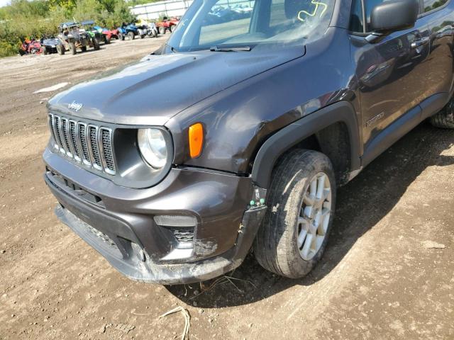 ZACNJBAB7KPJ82790 - 2019 JEEP RENEGADE S CHARCOAL photo 9
