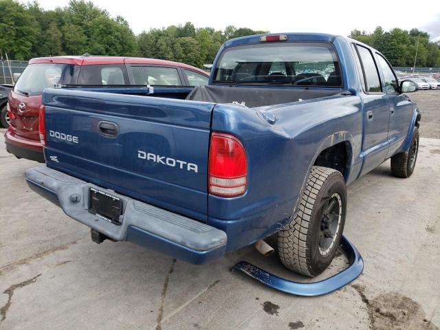 1D7HG38N73S167163 - 2003 DODGE DAKOTA QUA BLUE photo 4