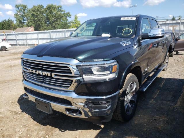 1C6SRFRT0KN593838 - 2019 RAM 1500 LARAM BLACK photo 2