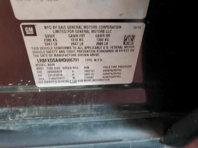 LRBFXDSA4HD086791 - 2017 BUICK ENVISION E 黑色 照片 10