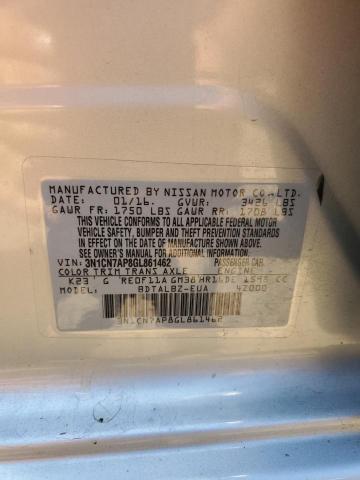 3N1CN7AP8GL861462 - 2016 NISSAN VERSA S GRAY photo 10