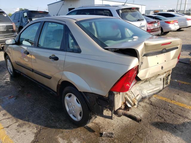 1FAFP33P92W265411 - 2002 FORD FOCUS LX GOLD photo 3