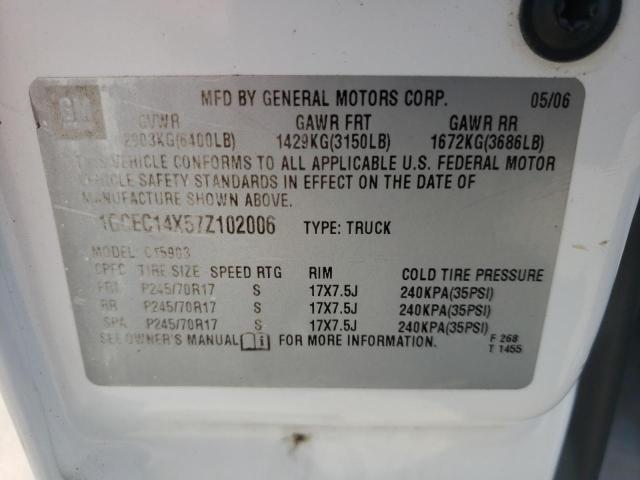 1GCEC14X57Z102006 - 2007 CHEVROLET SILVERADO C1500 CLASSIC  photo 10