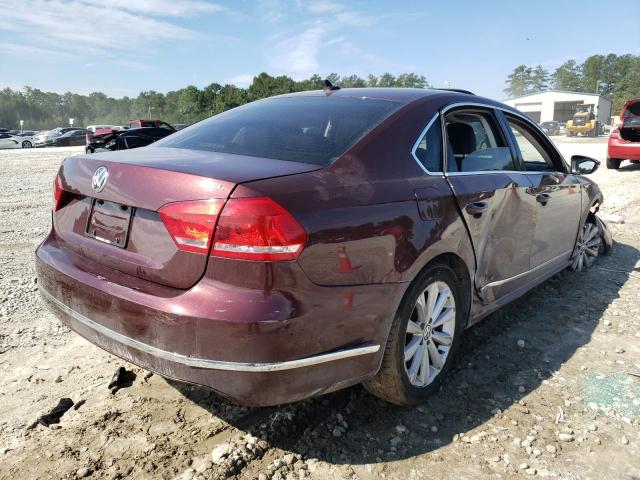 1VWCH7A31CC074177 - 2012 VOLKSWAGEN PASSAT SEL BURGUNDY photo 4