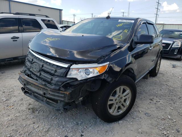 2FMDK4JC4BBA04528 - 2011 FORD EDGE SEL BLACK photo 2