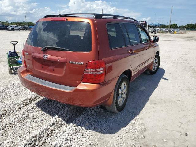 JTEGF21A730107935 - 2003 TOYOTA HIGHLANDER RED photo 4